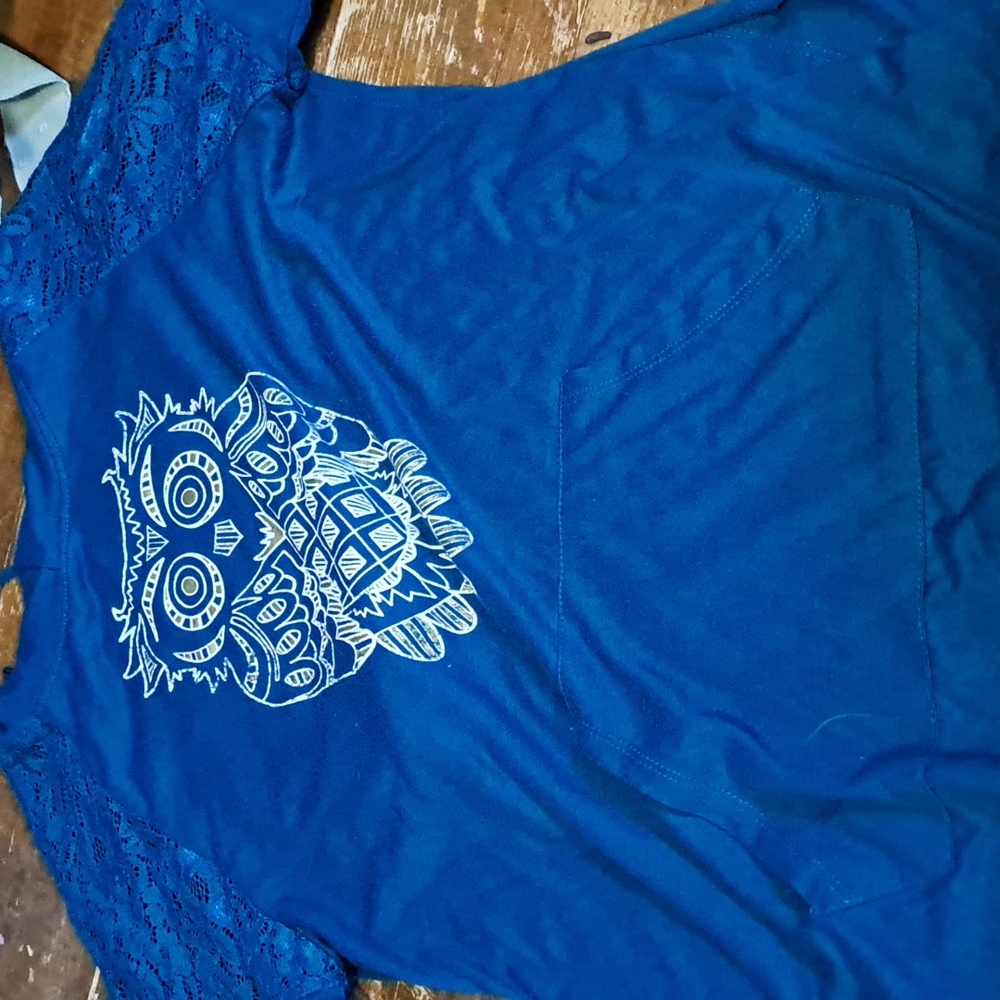 Turquoise Drawstring Hoodie - Picture 2 of 5